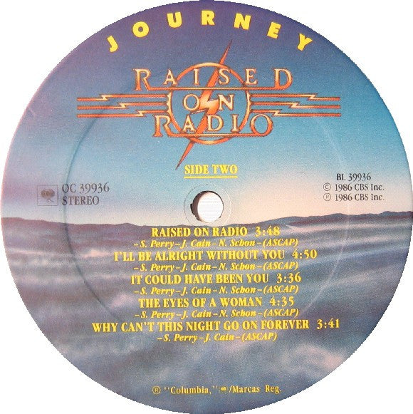 Journey - Raised On Radio (LP, Album, Car)