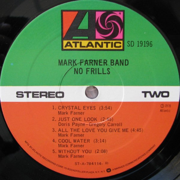 Mark Farner Band - No Frills (LP, Album, Ric)