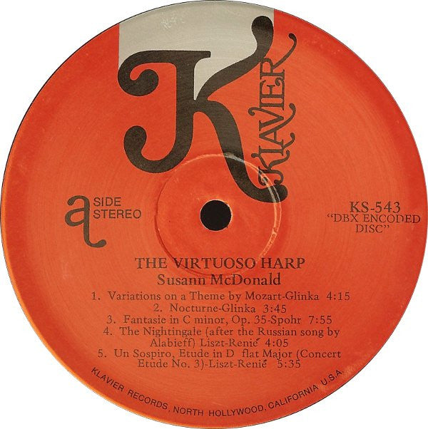 Susann McDonald - The Virtuoso Harp (LP, DBX)