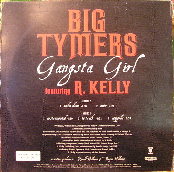 Big Tymers featuring R. Kelly - Gangsta Girl (12"")