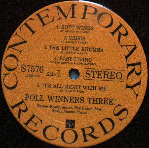 Barney Kessel - Poll Winners Three!(LP, Album, RE)