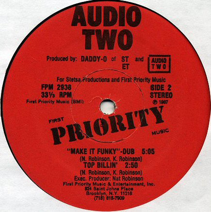 Audio Two - Make It Funky (12"", RE, Red)