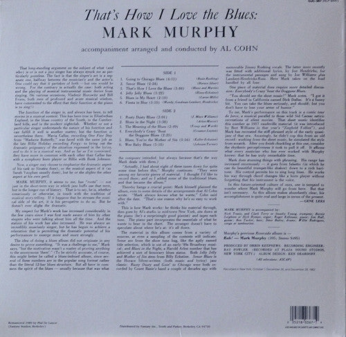 Mark Murphy - That's How I Love The Blues! (LP, Album, RE, RM)