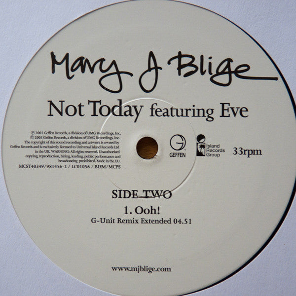 Mary J. Blige - Not Today (12"")