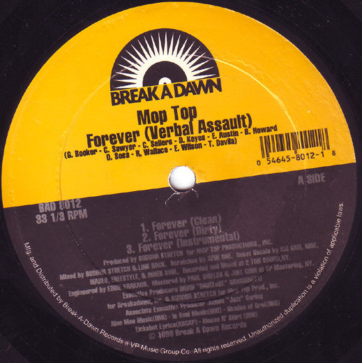 Mop Top - Forever (Verbal Assault) / I'm Alright (12"")