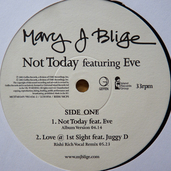 Mary J. Blige - Not Today (12"")