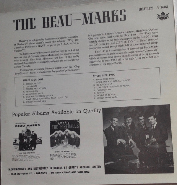 The Beau-Marks* - One By One! Rock And Roll Has Got A Beat (LP, Comp)
