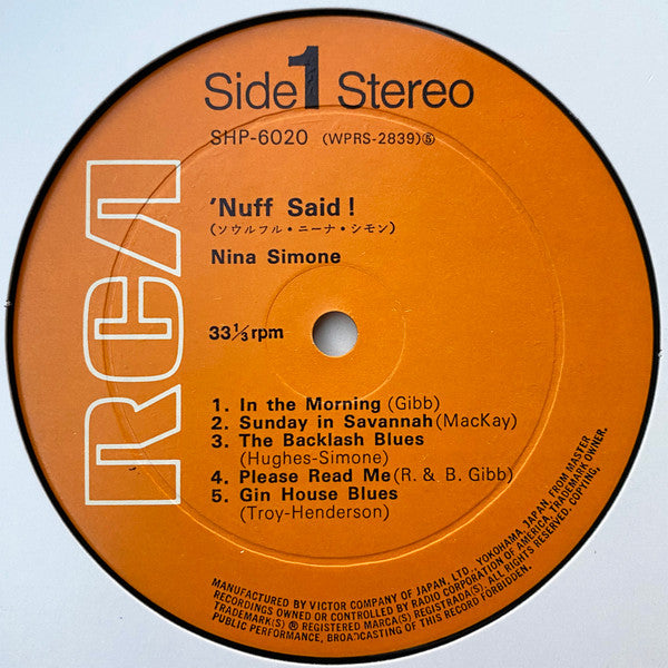 Nina Simone - 'Nuff Said! (LP, Album)