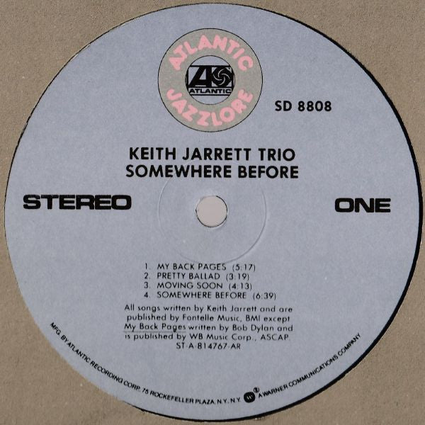 Keith Jarrett Trio - Somewhere Before (LP, Album, RE, Lab)