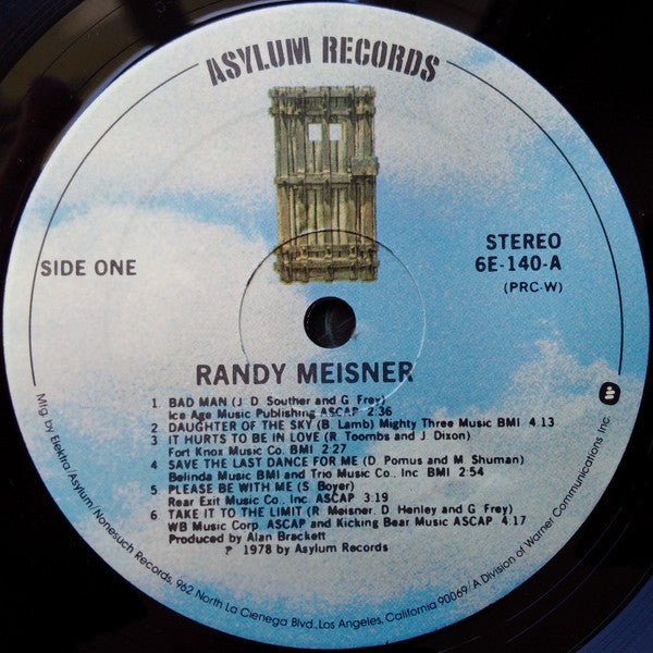 Randy Meisner - Randy Meisner (LP, Album, PRC)