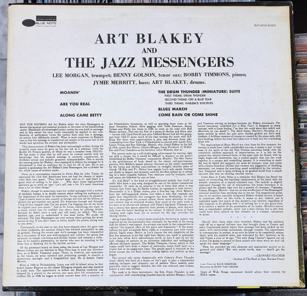 Art Blakey And The Jazz Messengers* - Moanin' (LP, Album, RE, Res)