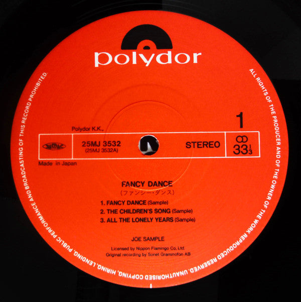 Joe Sample - Fancy Dance (LP, RE)