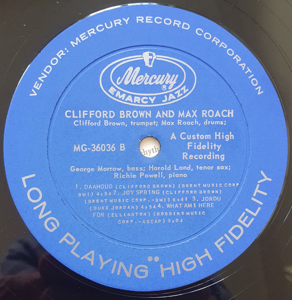 Clifford Brown and Max Roach - Clifford Brown And Max Roach(LP, Alb...