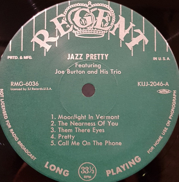 Joe Burton Trio - Jazz Pretty (LP, Mono, RM)
