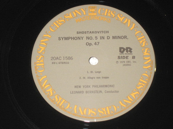 Leonard Bernstein - Symphony No.5 In D Minor, Op.47(LP, Album, RE)