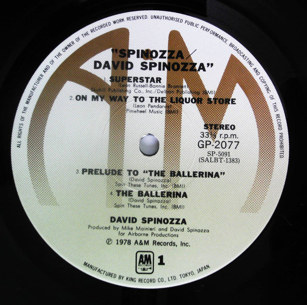 David Spinozza - Spinozza (LP, Album)