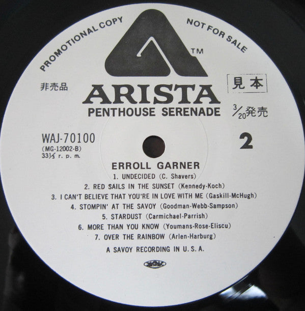 Erroll Garner - Penthouse Serenade (LP, Album, Promo)
