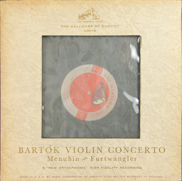 Menuhin*, Furtwängler*, Bartók* - Bartók Violin Concerto (LP, Album)