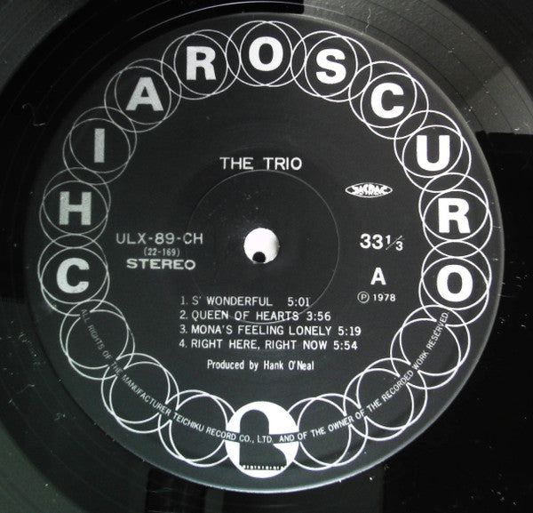 Milt Hinton / Bob Rosengarden* / Hank Jones - The Trio (LP, Album)