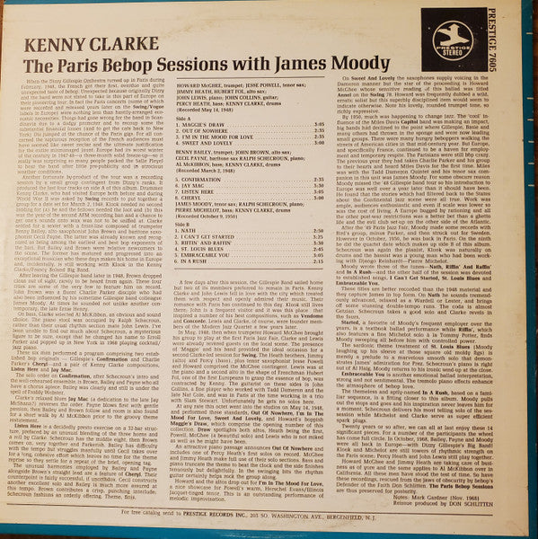 Kenny Clarke - The Paris Bebop Sessions(LP, Comp, RM)