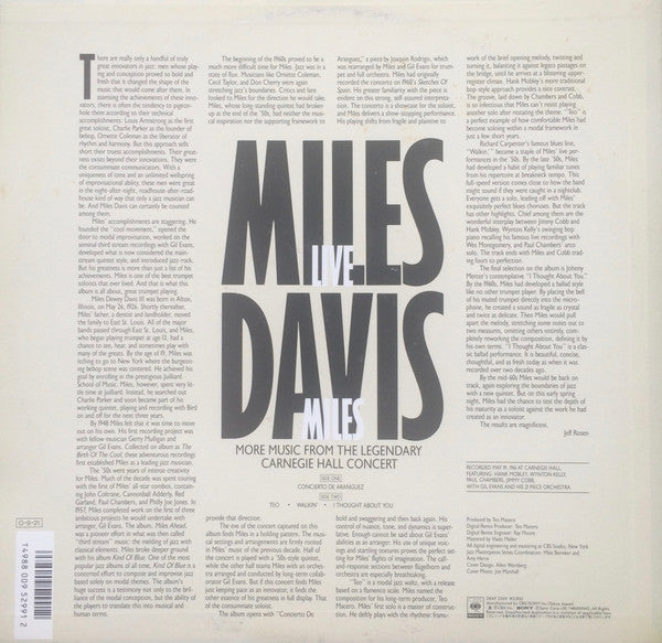 Miles Davis - Live Miles: More Music From The Legendary Carnegie Ha...