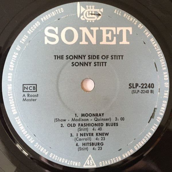 Sonny Stitt - The Sonny Side Of Stitt (LP, Album, Mono)