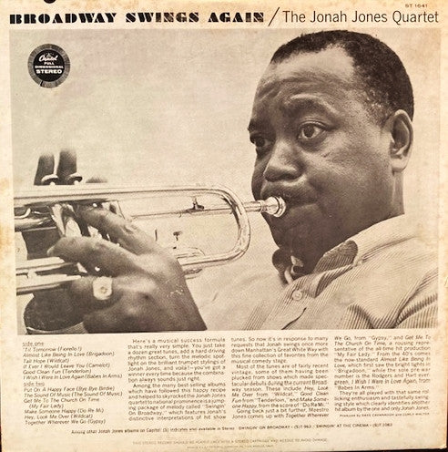 The Jonah Jones Quartet - Broadway Swings Again (LP, Scr)