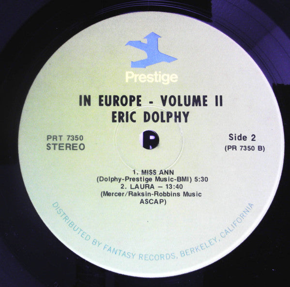 Eric Dolphy - In Europe, Vol. 2 (LP, RM)