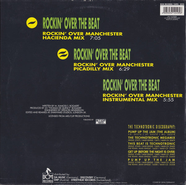 Technotronic Featuring Ya Kid K - Rockin' Over The Beat (12"", Maxi)