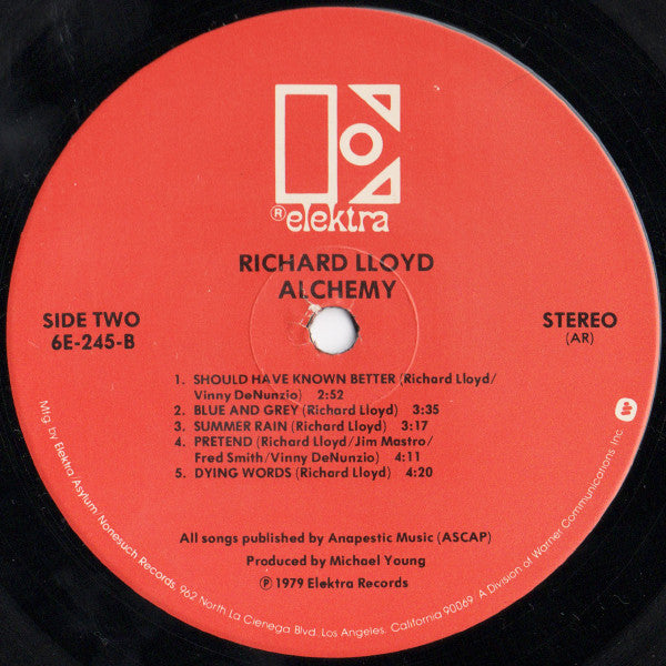 Richard Lloyd - Alchemy (LP, Album, AR )