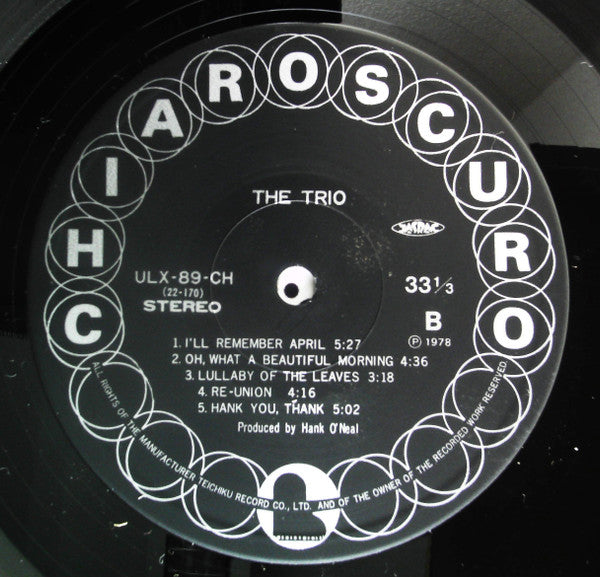 Milt Hinton / Bob Rosengarden* / Hank Jones - The Trio (LP, Album)
