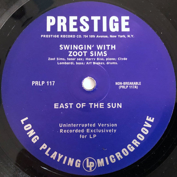 Zoot Sims - Swingin' With Zoot Sims (10"", RE)
