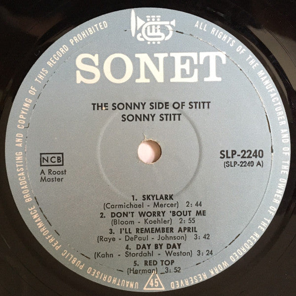 Sonny Stitt - The Sonny Side Of Stitt (LP, Album, Mono)