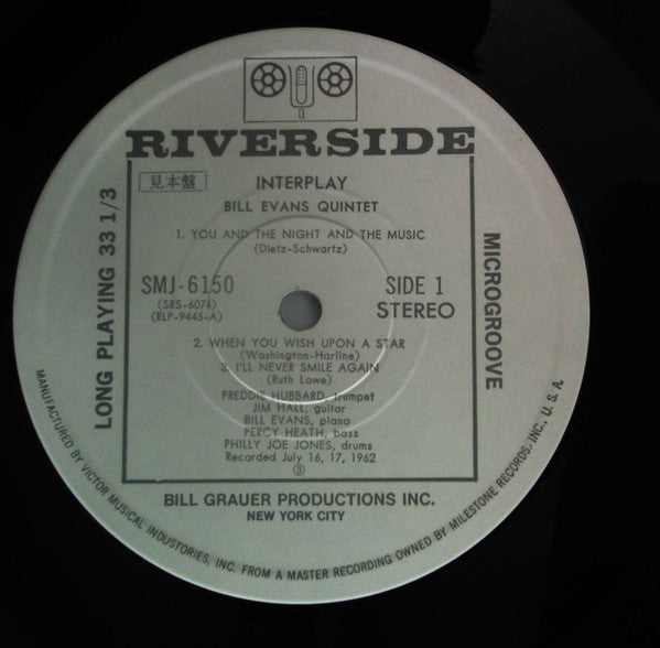 Bill Evans Quintet - Interplay (LP, Promo, RE)