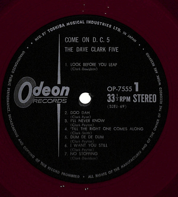 The Dave Clark Five - Come On D.C.5 = デイヴ・クラーク・ファイヴがやって来る(LP, Album...