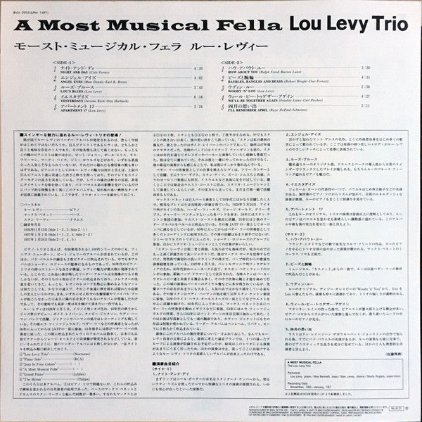 Lou Levy Trio - A Most Musical Fella (LP, Mono)
