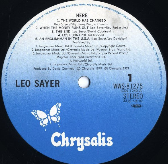 Leo Sayer - Here (LP, Album)