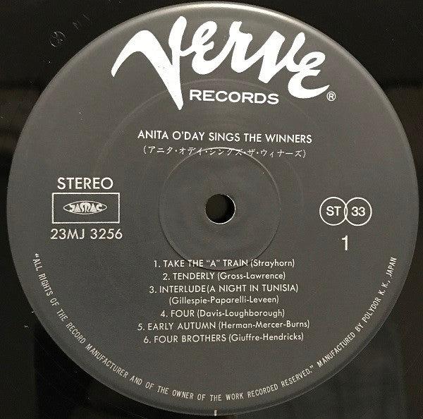 Anita O'Day - Anita O'Day Sings The Winners (LP, Album, RE)