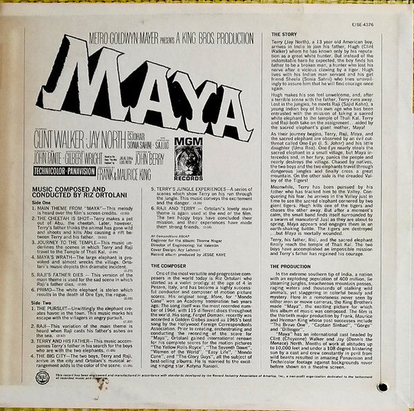 Riz Ortolani - Maya (Music From The Original Sound Track) (LP, Album)