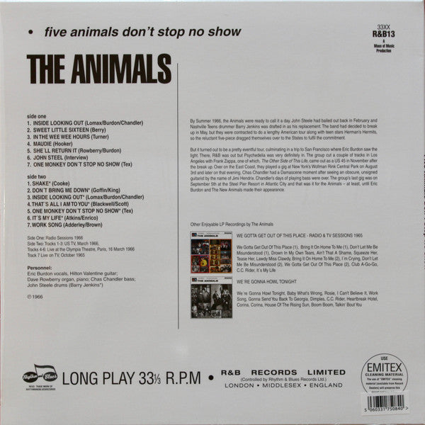 The Animals - Five Animals Don't Stop No Show(LP, RSD, Mono, Unoffi...