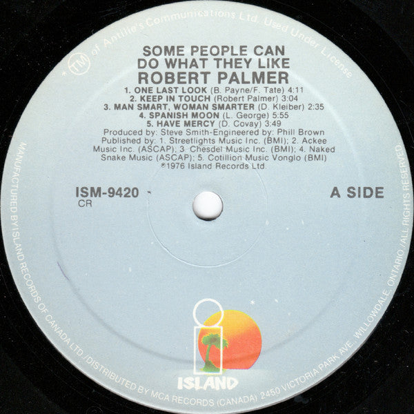 Robert Palmer - Some People Can Do What They Like (LP, Album)