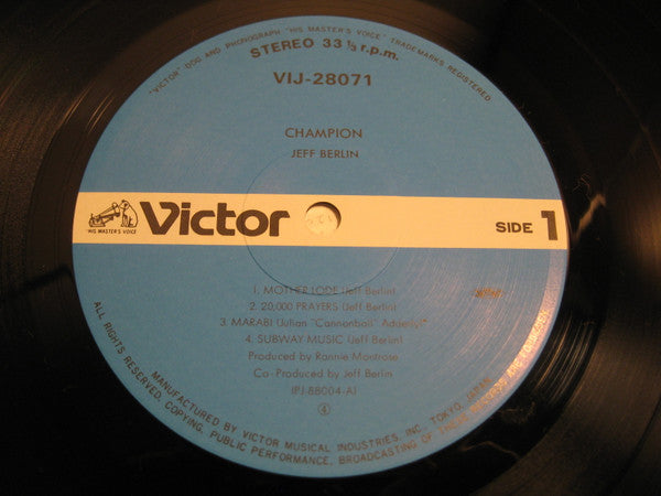 Jeff Berlin & Vox Humana (4) - Champion (LP, Album)