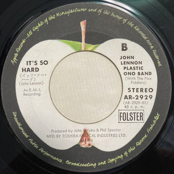 John Lennon - Imagine / It's So Hard(7", Single)