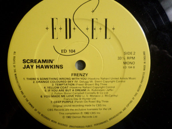 Screamin' Jay Hawkins - Frenzy (LP, Comp, Mono)