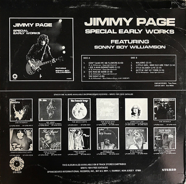 Jimmy Page - Special Early Works Featuring Sonny Boy Williamson(LP,...