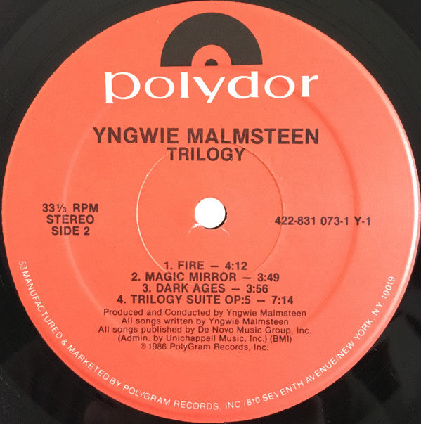 Yngwie J. Malmsteen* - Trilogy (LP, Album, Hau)