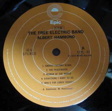 Albert Hammond - The Free Electric Band (LP, Album, Promo, Gat)