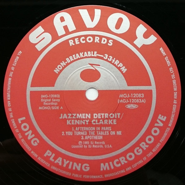 Kenny Clarke - Jazzmen: Detroit (LP, Mono, RE)