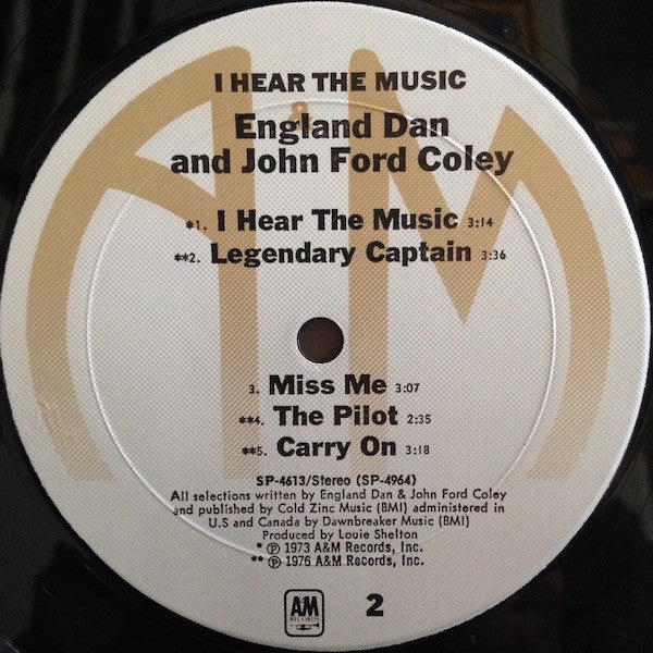 England Dan & John Ford Coley - I Hear The Music (LP, Album, Mon)