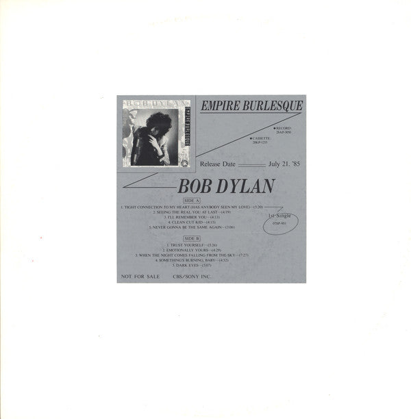 Bob Dylan - Empire Burlesque (LP, Album, Promo, W/Lbl)